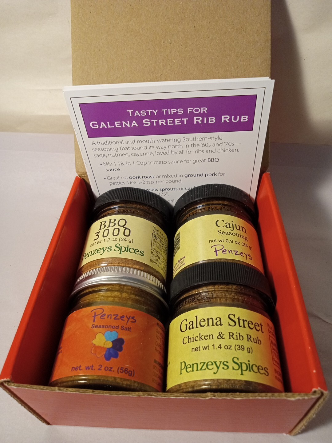 Penzeys BBQ 3000, Cajun, Seasoned Salt, Galena Street Rub Box eBay