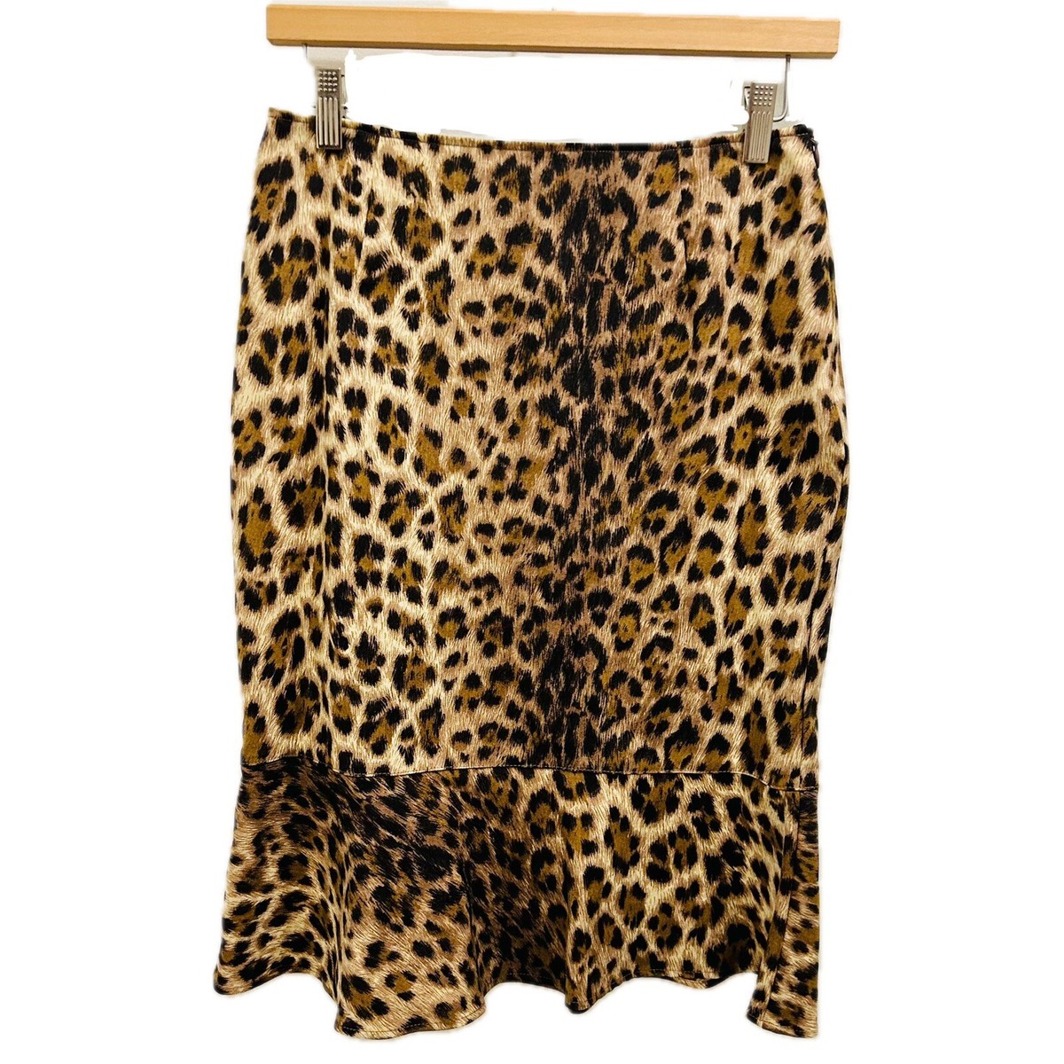 Moschino Leopard Print Skirt Size Vintage Y2K Animal Mobwife 90s