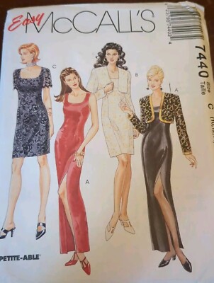 McCall's Easy Dress #7440 Uncut Size 10 12 14 Bolero