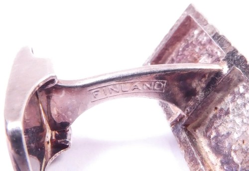 Gemelos finlandeses vintage de plata de ley 925 1988 con sello Finlandia 8,7 g - Imagen 7 de 10