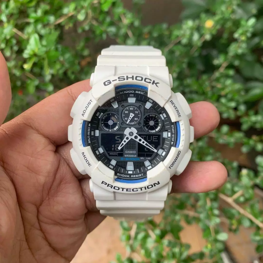 Casio G-Shock GA-100B-7A Matte White Resin Analog Digital Men's Sport Watch  | eBay