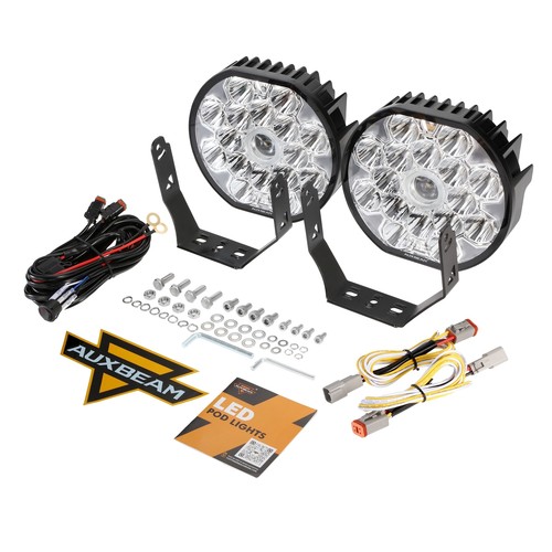 AUXBEAM 8.5" 9" LED Work Light DRL Turn Lamp Offroad For Honda Pioneer 1000-5 - Picture 8 of 12