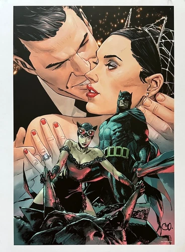 CLAY MANN rare BATMAN 50 art print SIGNED Wedding COVER 12 x 16 Portfolio LAST 1
