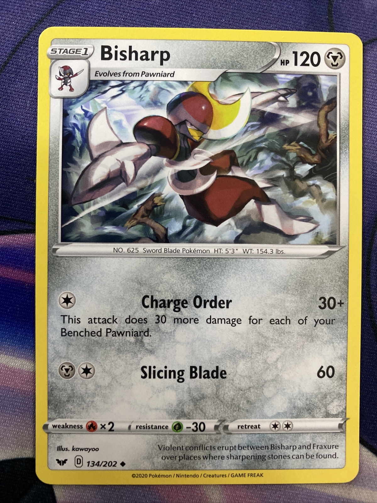 Pokemon TCG Sword and Shield Base Bisharp 134/202