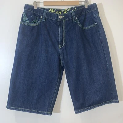 Y2K Pepe Jeans London Shorts Mens 38 Butterfly Embroidered Pockets Baggy Retro - Image 1 of 4