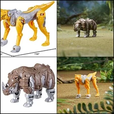 Transformers Toys Rise of The Beasts Movie Master CHEETOR & RHINOX Action Figure