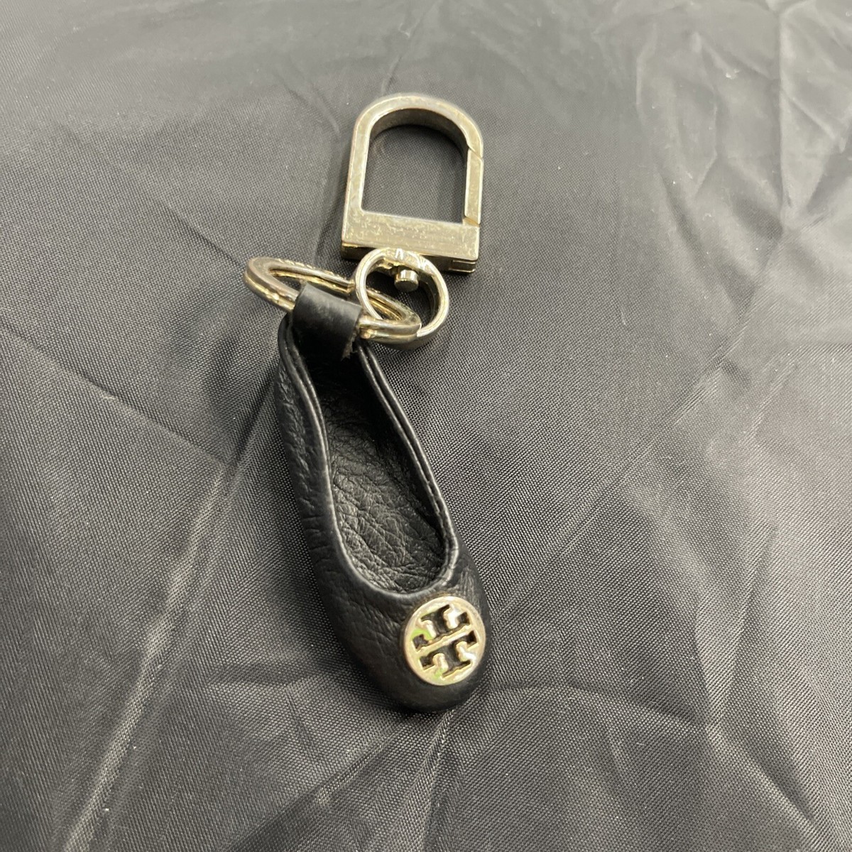 限定販売 TORY BURCH★LOGO CHARM BALLET FLAT KEY FOB TORY BURCH - logo charm Leather Rare ballet flat key fob