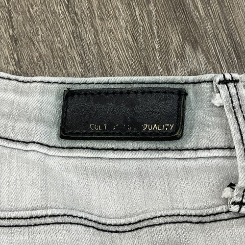 Cult of Individuality Gypsy High Rise Sz 27 Jeans Distressed Stained Grey - Picture 12 of 12