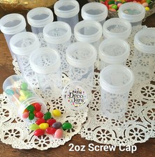 10 Bottle JARS Plastic Container Craft Organizing Hobby 2 oz 60ml 4314 DecoJars