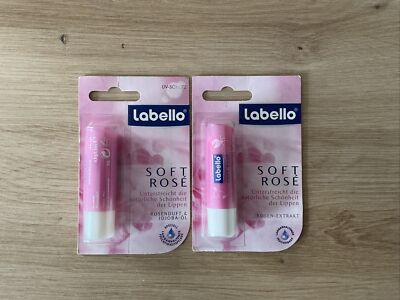 Labello Lippenpflege Soft Rosé Rosenextrakt Set 2x4,8g 