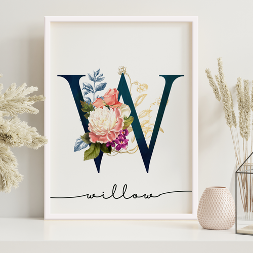 PERSONALISIERTES GEDENKEN GESCHENK GEBURTSTAG NAME ALPHABET HEIMDRUCK VINTAGE KUNST - Bild 49 von 55