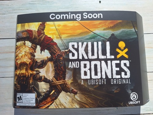 Skull and Bones Game Stop Advertising Poster Shelf Display 12x2.5x9 - Picture 6 of 6