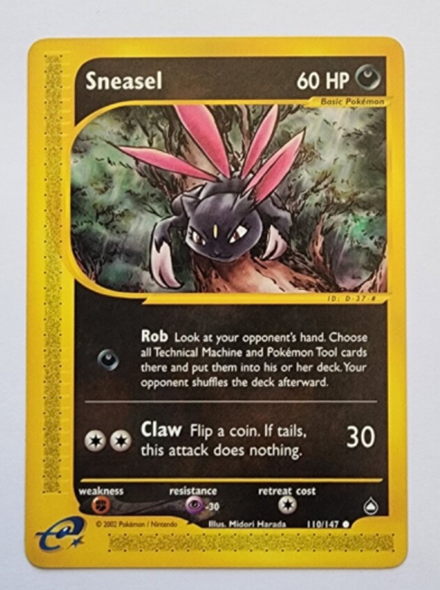 Sneasel Aquapolis 110/147 Near Mint NM