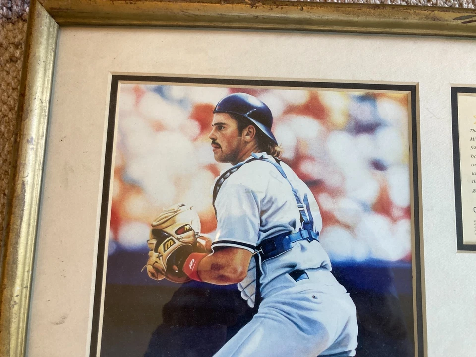 Bola de beisebol LA DODGERS MIKE PIAZZA 1995 11x14 estampada Kelly Russell - Imagem 2 de 4