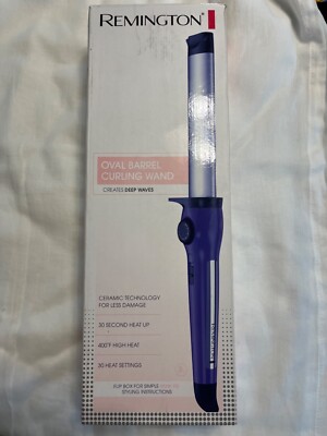 remington oval barrel curling wand 1   creates deep waves. New in open box 