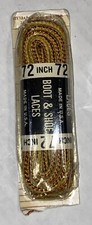 Vintage HICKORY Boot & Shoe Laces Bronze 72" Made In The USA New With Tag Sealed
