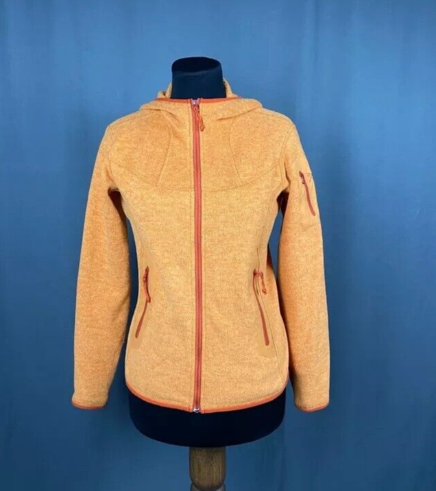 Arc'teryx giacca donna arancione full zip pile con cappuccio taglia S