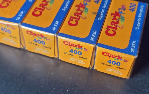 Clark Color Film - 4 Sealed Rolls - 35mm - 400 ISO - 36 Exp Each - Expired 2008 - Picture 3 of 6