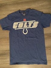 INDIANAPOLIS COLTS Football NFL Team Apparel Brand Logo T Shirt Size Small