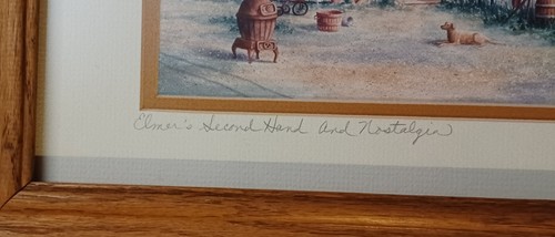 Elmer's Second Hand and Nostalgia by Elinor Sethman - Signed/Matted/Framed - Picture 3 of 6