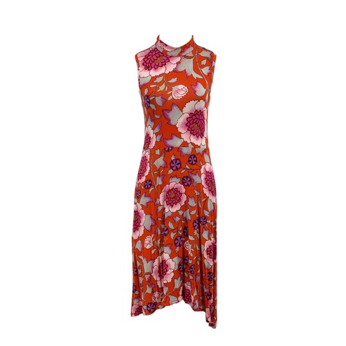 Maeve Dress Womens XS Extra Small Multi Floral Mock Neck Pocket Anthropologie - Picture 2 of 14