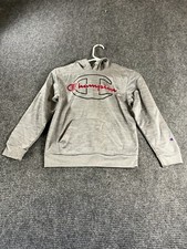 Champion hoodie youth boys 8 gray graphic logo polyester