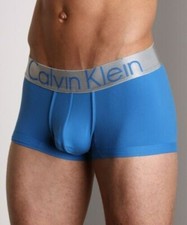 Calvin Klein Men's Steel Microfiber Low Rise Trunk Size XL Vallarta Blue 407 NWT