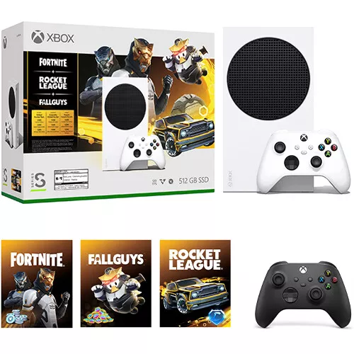 Xbox Series S 512GB SSD Console + Xbox Wireless Controller Carbon Black -  Includes Xbox Wireless Controller - Up to 120 frames per second - 10GB RAM