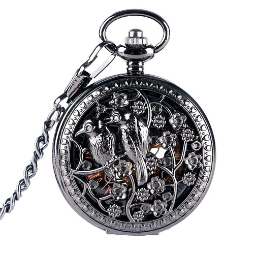 Vintage Juvelin Roman Numeral Pocket Watch with Chain Swiss  display picture 1