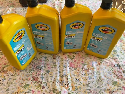 Pennzoil Marine Premium Plus 2-Cycle Synthetic Blend Engine Oil 4 Quarts