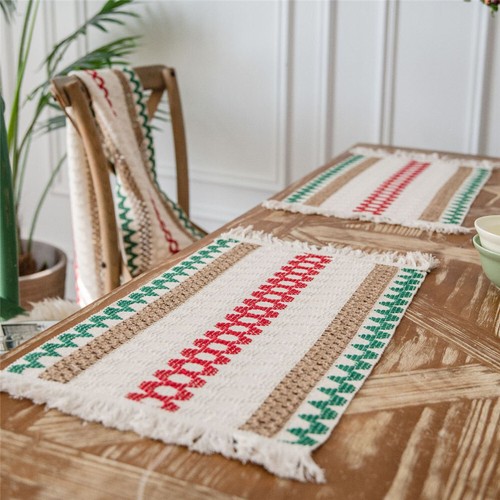 Crochet Table Runner Placemat Tassel Dining Wedding Party Decor Tablecloth Home - Picture 45 of 57