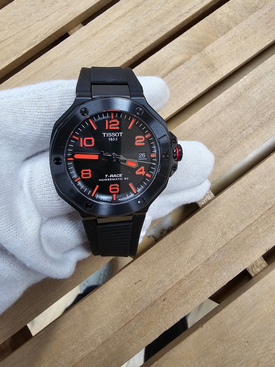TISSOT T-Race Powermatic 80 41mm Black Silicone Men's Watch T141
