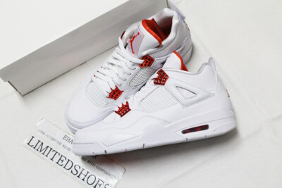シューズ(男性用) Nike Air Jordan 4 RetroWhite Orange 26.5 Nike Air Jordan 4 Retro White Team Orange CT8527-118 Women's
