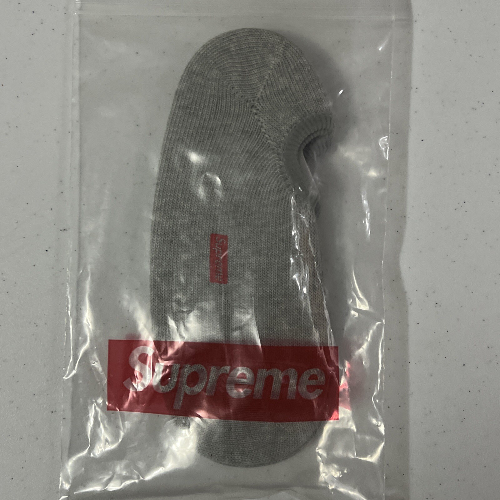 Supreme No Show Socks Grey SS15 One Size DEADSTOCK Rare To Find Brand New-image