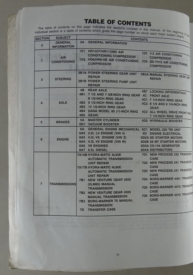 Officina Manuale Chevrolet/GMC Luce Duty Camion Suburban, Vandura, Cutaway Van - Immagine 2 di 4