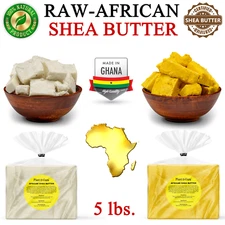Raw African Shea Butter 5 lbs 100% Pure Natural Organic Unrefined Bulk Wholesale