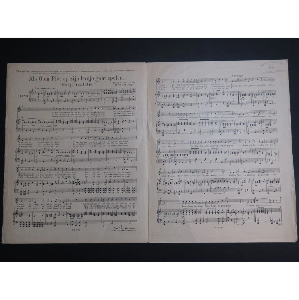 THEUNISSE H. Als Oom Piet op zijn banjo gaat spelen... Chant Piano - Photo 4/4