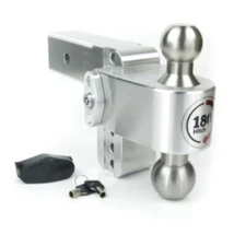 Weigh Safe LTB4-2.5 180° Adjustable 4" Drop Hitch Ball w/ 2.5" Shaft & Key Lock