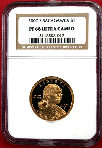 2007 S SACAGAWEA Dollar Proof NGC PF68-Free Shipping