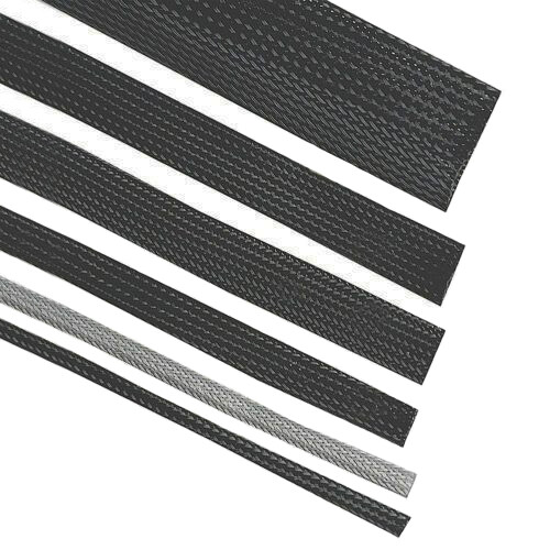 Gaine Tressée Élastique en Polyester 6mm Gris - Picture 1 of 1