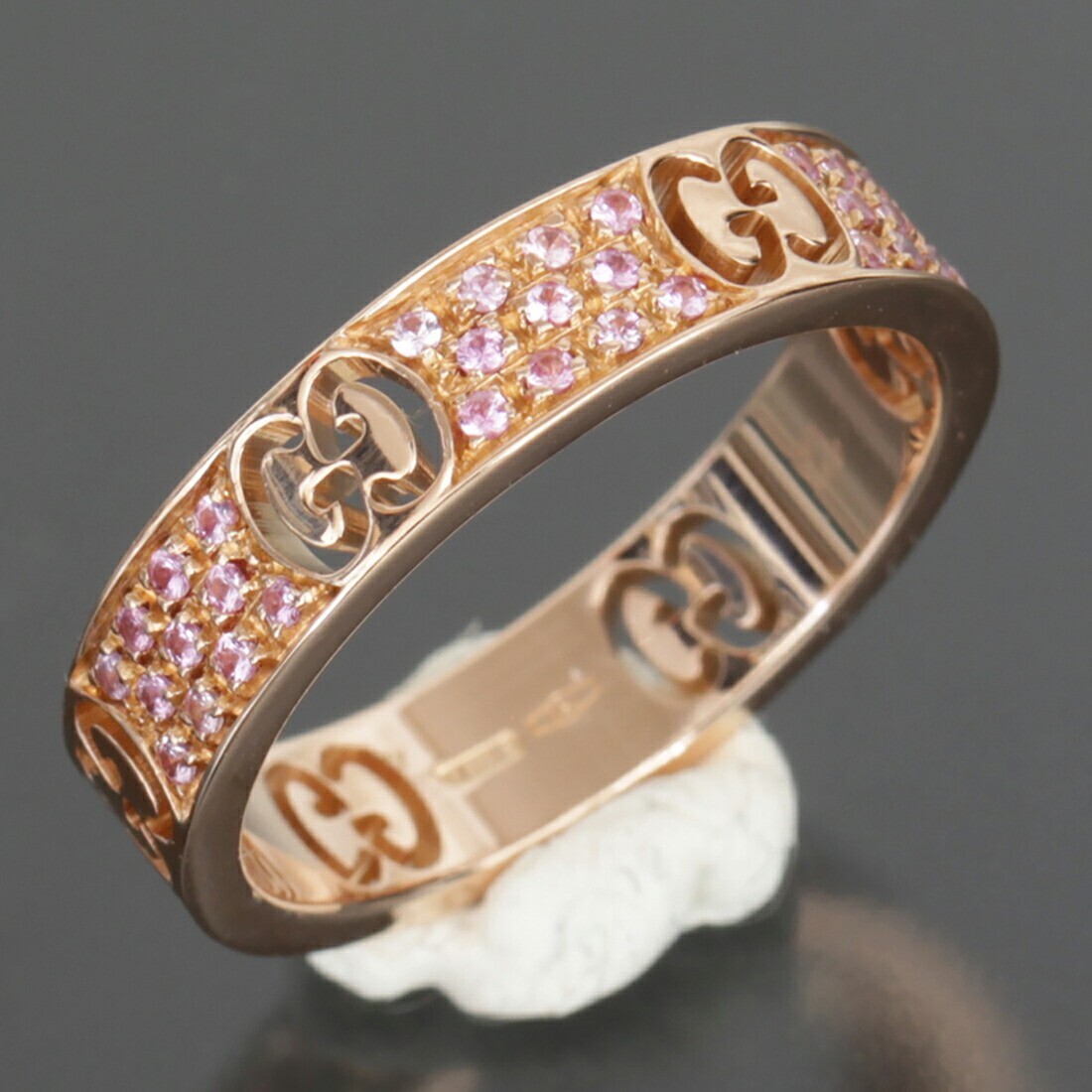 GUCCI Pink Sapphire Icon Stardust Ring US4.25 K18PG 3.5g