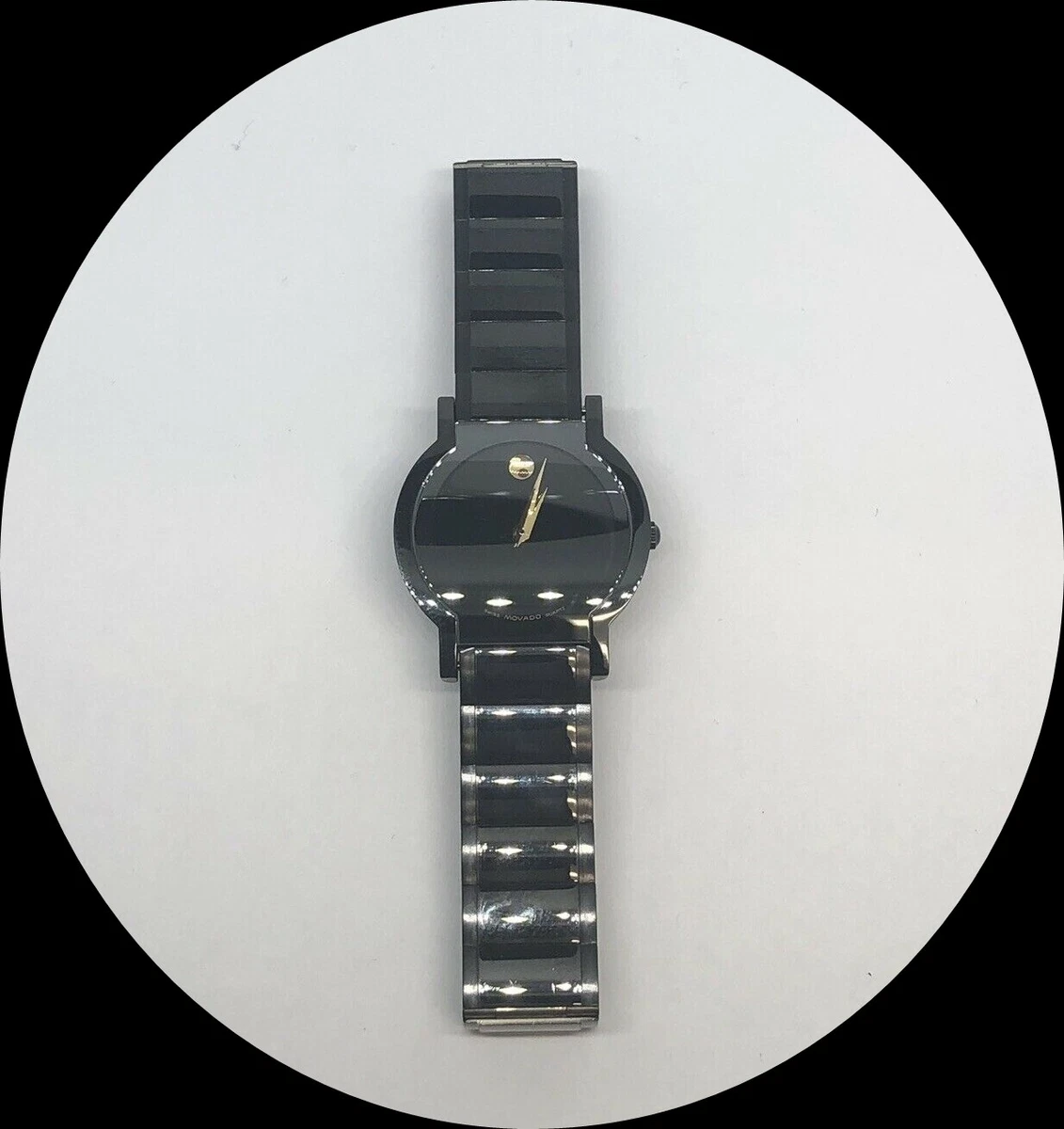 All black hot sale women's movado watch