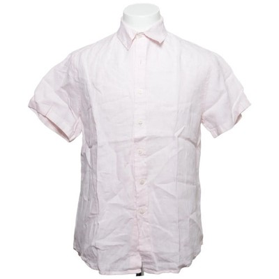 Linen by Linen, Kurzarmhemd, Größe: M, Pink, Einfarbig, Herren #k1A