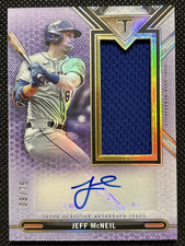 2021 Triple Threads Amethyst Single Jumbo Relic Auto of Jeff McNeil  /75