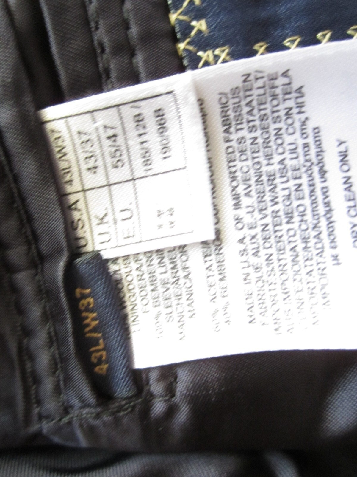 Men's Brooks Brothers Saxxon 1818 Wool 2 Button Suit Jacket Sz 43L x 37W (MJ32) thumbnail 13