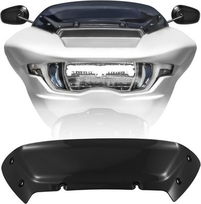 6'' Windshield Wind Shield Windscreen Air Deflector for Harley Touring Black 