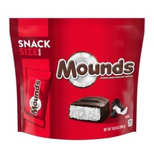 Mounds Coconut and Dark Chocolatey Snack Size Candy, Bag 10.8 oz