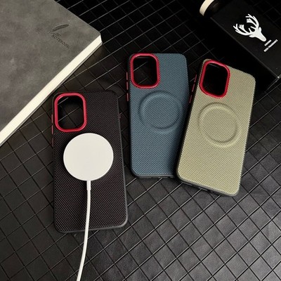 Magnetic Matte Nylon Pattern Leather Back Case For OnePlus Ace 6V 6 Ultra / 15R