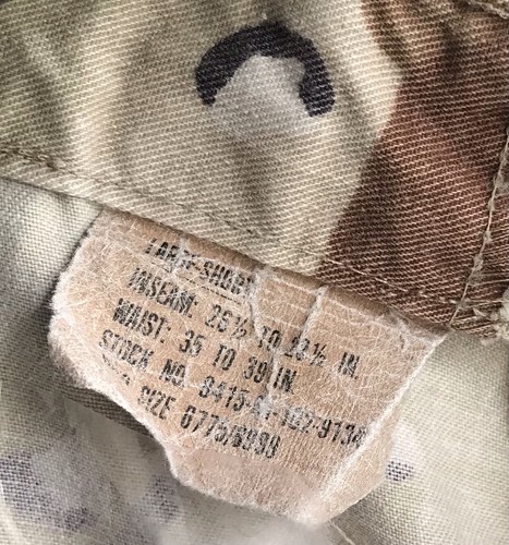 DESERT BDU TROUSERS, GI SURPLUS, L/S, CHOCOLATE CHIP, 1986 ISSUE! - Picture 11 of 16
