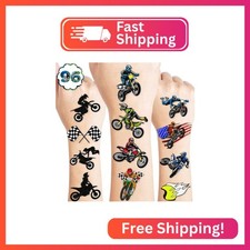 Dirt bike Temporary Tattoos Themed Birthday Party Supplies Decorations Favors 96